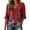 Brick Red, variant on Tops 3/4 Sleeve Botton Down Shirts V‑Neck Loose Casual T‑Shirts, Skeleton Ribcage Red Rose Floral Graphic Print Blouse, Vintage Fall Holiday Tee