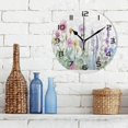thumbnail image 3 of Dreamtimes Wall Clock Colorful Flowers 10 Inch Silent Non Ticking Quality Quartz Battery Operated Digital Round Easy to Read for Home Office Kitchen Decorative, 3 of 7