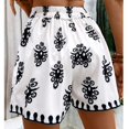 thumbnail image 5 of LWavelet Women's Patterned Shorts Bow Tie Waist Casual Summer Shorts Earthy Yellow S,M,L,XL,2XL, 5 of 5