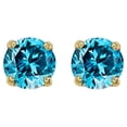 thumbnail image 1 of Precious Stars 14K Yellow Gold Cubic Zirconia 3-mm Birthstone Screwback Earring Studs-December, 1 of 5