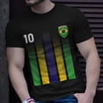 thumbnail image 2 of Brazil 10 Soocer Jersey Brazil Football Fan Soccer V4 Men Women Tshirt Graphic Print Unise, 2 of 6