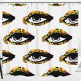 thumbnail image 1 of Bold Graphic Eye Design Shower Curtain - Vibrant Yellow, Red & Black, 1 of 4