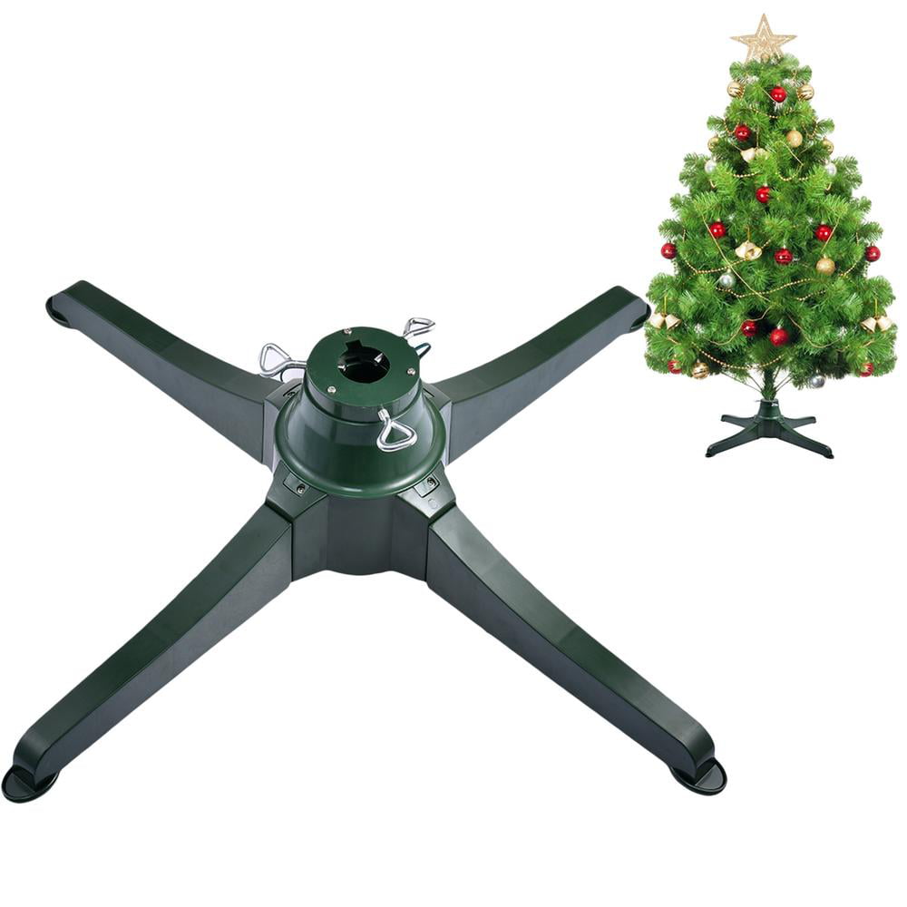 3 Outlets BCP 360-Degree Rotating Christmas Tree Stand w/ 3 Settings 