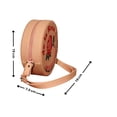 thumbnail image 2 of Bolsa en forma de MAZAPAN, Diseño de Dulce Tipico Mexicano, Forma Redonda, Moda Kawaii, Bandolera para Mujer, Cross Body, Correa Ajustable, Color Rosa, Novedoso y Encantador (Bolsa para Mujer)., 2 of 5