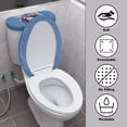 thumbnail image 2 of HELLHERO Fashion Toilet Seat Cover Replacement Elastic Edge Fits All Toilet Shapes for Toilet, Fairy Blue Butterfly Pattern, 2 of 5