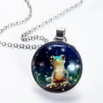 thumbnail image 2 of Starry Sky Frog Elegant Glass Circular Pendant Necklace for Women - Fashion Jewelry for Women's Necklaces, 2 of 5
