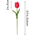 thumbnail image 2 of Scheam 20 Pcs Artificial Tulip Flowers Faux Tulip Stems PU Real Touch Tulips 13.4" Tall for Spring Easter Vase Wedding Bouquets Floral for Home Kitchen Garden Decoration,Red, 2 of 8