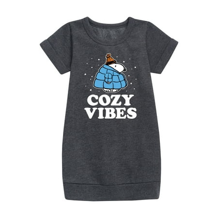 

Peanuts - Cozy Vibes - Toddler And Youth Girls Fleece Dress