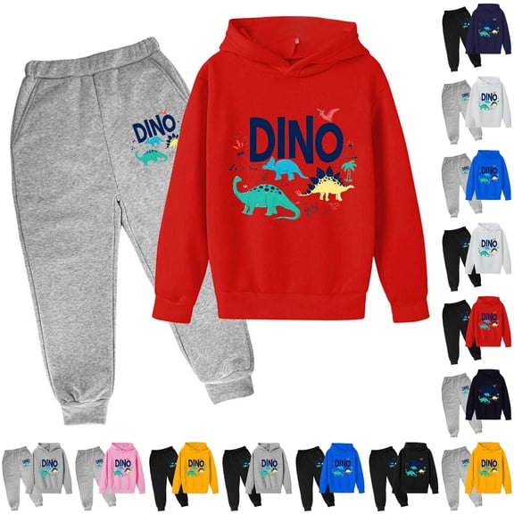 RTKFRFLM Boys Graphic Hoodie Jogger Set 2 Piece Tracksuit Sweatsuit