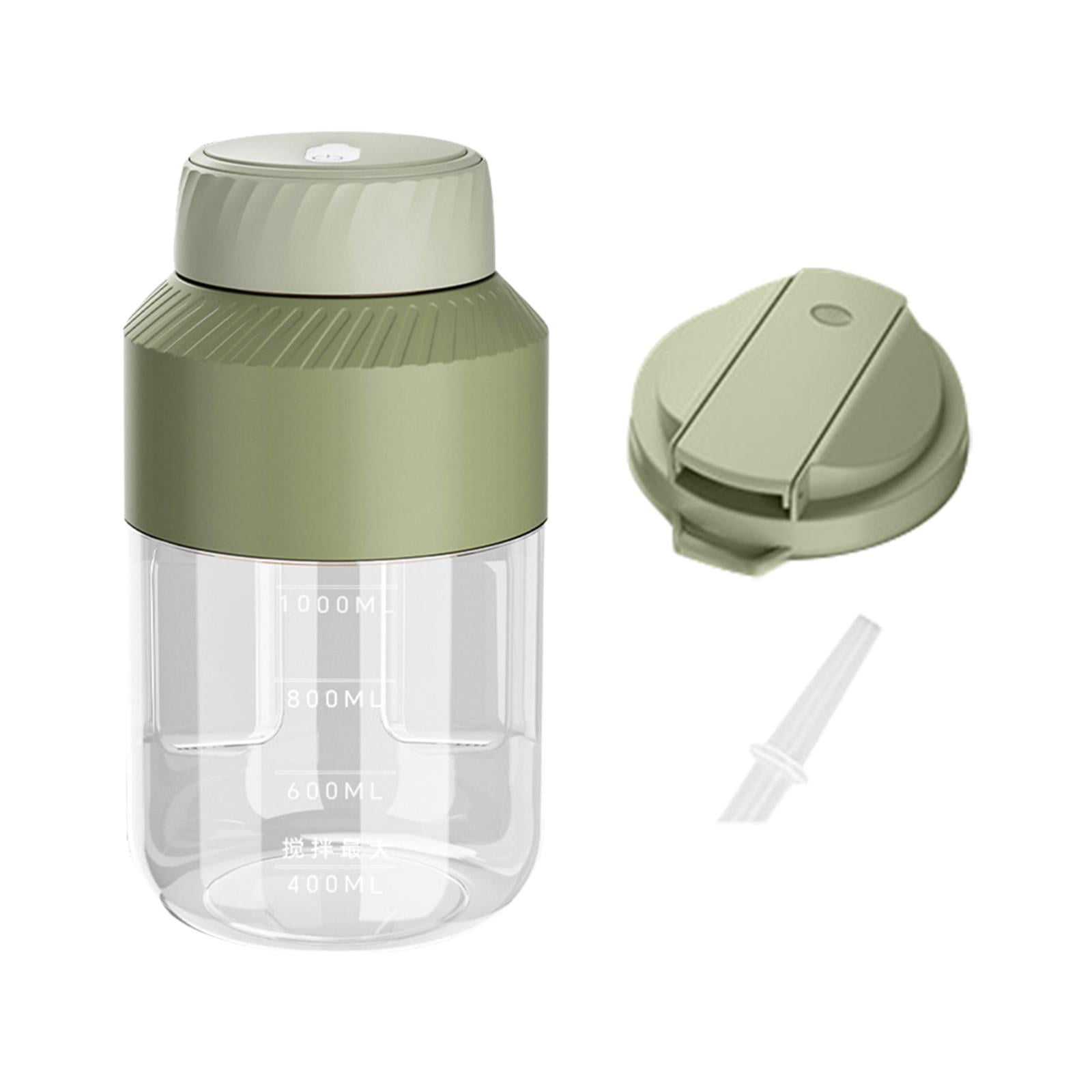 Baoblaze Portable Blender Cup Shakes USB 1000ml Automatic Electric Juicer Cup Juicer for Travel Office Sports Two Lids
