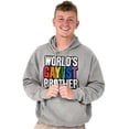 thumbnail image 4 of Worlds Gayest Brother Sibling Pride Hoodie Hooded Sweatshirt Men Brisco Brands S, 4 of 6
