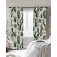 thumbnail image 4 of Modern Cactus Blackout Curtains for Bedroom Living Room Darkening Curtains 96 Inches Long Spring Watercolor Country Green Plant Window Curtain 2 Panels Set Window Treatment Grommet Drapes 52"x96", 4 of 9