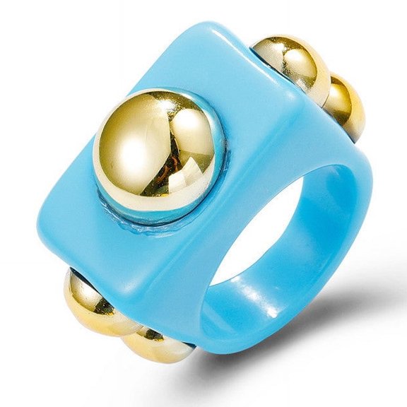 Exaggerated Personality Resin Index Finger Rings, Geometric Ins Style Statement Ring for Women, Trendy Acrylic Finger Jewelry