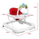 thumbnail image 3 of 2 en 1 Andador para Bebé Altura Ajustable para Sentarse o Caminar con Asiento Colchado Bandeja Removible y Ruedas 75 x 60 x 70 cm Rojo, 3 of 10