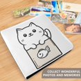 thumbnail image 4 of FORMRS 3 Ring Photo Album 4"x6" Self Adhesive Large Capacity PU Leather Cover, Beige Chubby Cat, 4 of 8