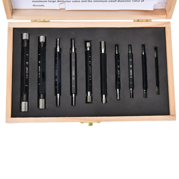 Thread Checker, 10Pcs Thread Plug Gage Thread Gauge Bolt Size And Thread Gauge Double End Through Stop Measurement Bolt Size And Thread Gauge