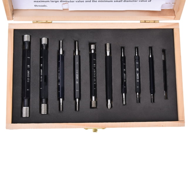 Herramienta De Medición De Diámetro De Paso, Herramienta De Medición Manual, Calibre De Tapón De Rosca De 10 Piezas, Tope Pasante De Doble Extremo De Alta Precisión, Equipo De