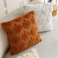 thumbnail image 4 of Pumpkin Pattern Pillowcase Solid Color Hide Zipper Soft Wool Velvet Pillow Case Halloween Cushion Cover Home Decor, 4 of 7