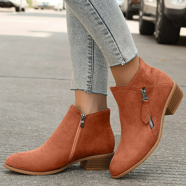 Winter Womens Boots Orange Boots Damen YLYL Women Boots Ankle Low