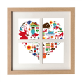 thumbnail image 1 of Espagnol Coeur Corrida Flango Drapeau Cadre Mur Table Affichage 4 Ouvertures Image, 1 of 3