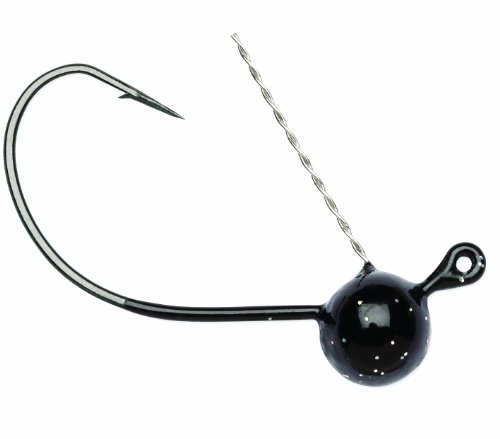 VMC WWJ18-BK Gabarit Wacky sans mauvaises herbes, 1/8 oz, noir, 4 pièces Gabarit Wacky sans mauvaises h