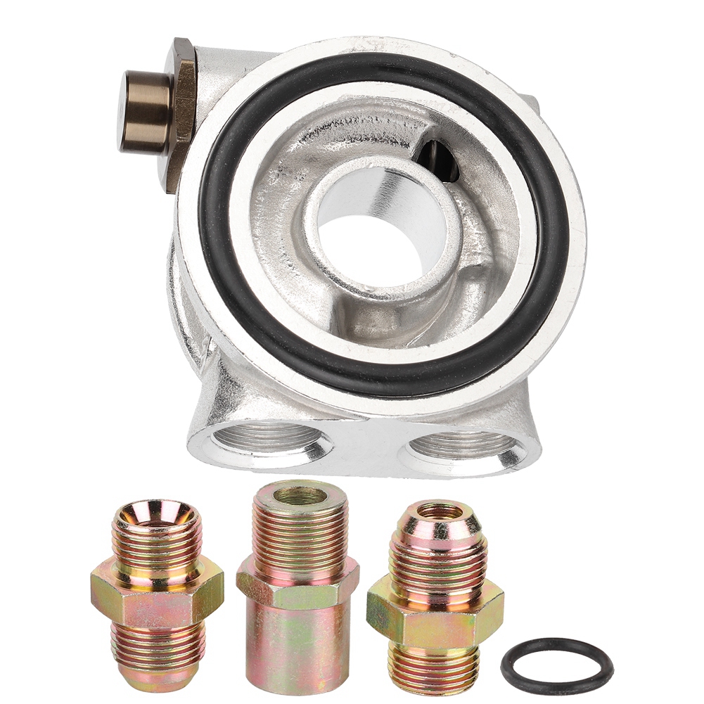 LYUMO Oil Cooler Thermostat Adapter, AN10 Fittings Oil Cooler Sandwich