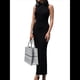 thumbnail image 3 of Vestido Informal de Punto Acanalado para Mujer, Sin Mangas, Ajustado, Elegante, para Salir A la Playa o Vacaciones. Negro L, 3 of 10