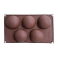 thumbnail image 4 of Toystoory Molde para pastel de silicona con esfera de Media bola de 5 cavidades, molde para hornear Chocolate y muffins, bonito Herramientas y accesorios para hornear, 4 of 6