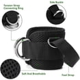 thumbnail image 4 of Qingsen 1 Pair Adjustable Fitness Ankle Strap, Wrist & Ankle Cuffs with D-Ring Pulley Lifting Straps for Gym Cable Attachments, 4 of 6