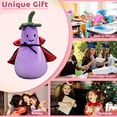 thumbnail image 5 of LJMsdf 7.87" Halloween Eggplant Plush Toy, Purple Stuffed Vegetable with Vampire Cape for Fall Seasonal Decor, 5 of 5
