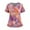 Pink, variant on CCRFTGI Valentines Scrubs for Women Funny Love Heart Print Nurse Uniforms Trendy V-Neck Scrub Tops Party Short Sleeve Medical Workwear with Pockets Red L