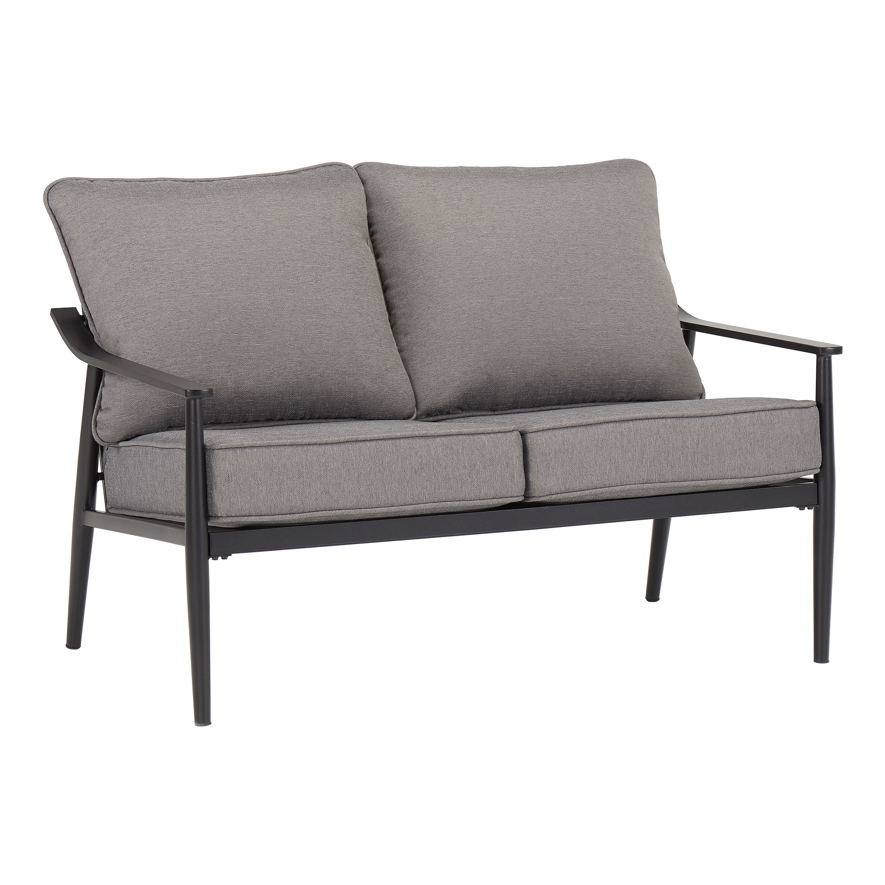 Better Homes Gardens Acadia 2 Piece Patio Loveseat Set With Gray