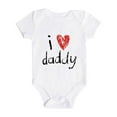 thumbnail image 4 of RUTAYY Boys Girls Jumpsuit Short Sleeve Letter Prints Romper Bodysuits Classic Style, White, 3-6 Months, 4 of 4
