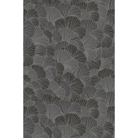 REMIX Walls by Katie Hunt Petals Charcoal Grey Wall Mural