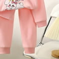 thumbnail image 4 of HCNTES Toddler Girls Fall Outfits Hoodie Sweatshirt Jogger Pants Casual Winter Sweatsuit Sets for Kids 2-6Y(Style1-Pink,6-12 Months), 4 of 5
