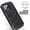 Black, variant on SaniMore for iPhone 13 Pro Max 6.7" 2021 Tri-layer Case with Wireless Charging Tempered Glass Screen Protector Hidden Bracket Drop Resistant Heavy Duty Protective Case for iPhone 13 Pro Max,  Black