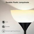 thumbnail image 6 of Floor Lamp, Standing Lamp, 9W LED Torchiere Floor Lamp with 4W Adjustable Reading Lamp, 3000K Energy-Saving LED Bulbs, 3 Way Switch, 50,000hrs Lifespan, Floor Lamps for Bedroom, Living Room, Office, 6 of 8