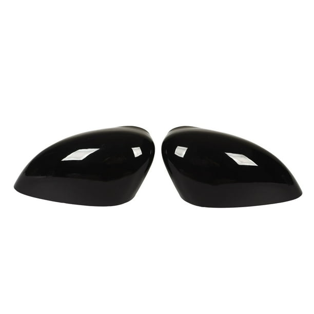 Tapas de espejo lateral Jadeshay Reemplazo de carcasa de espejo retrovisor negro brillante para Ford Fiesta MK7