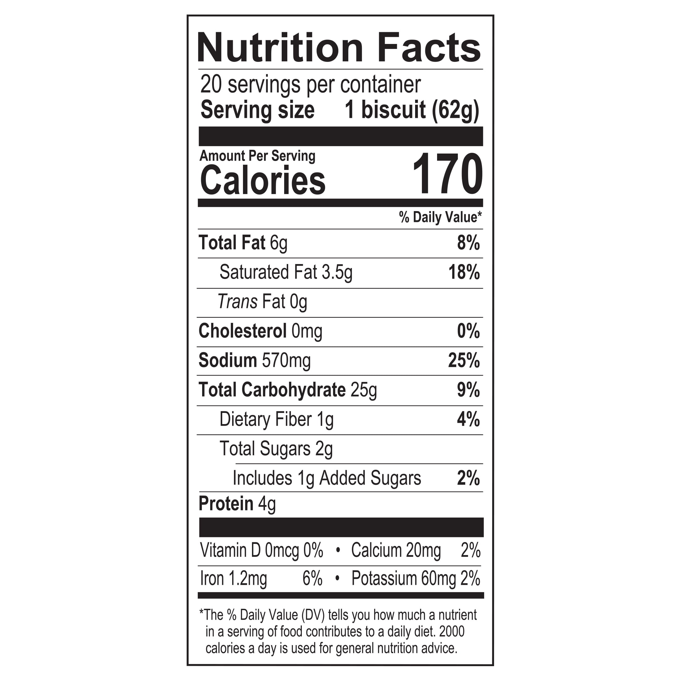 Mary B's Southern Made Biscuits, Value Pack, 44 oz, 20 Count (Frozen)
