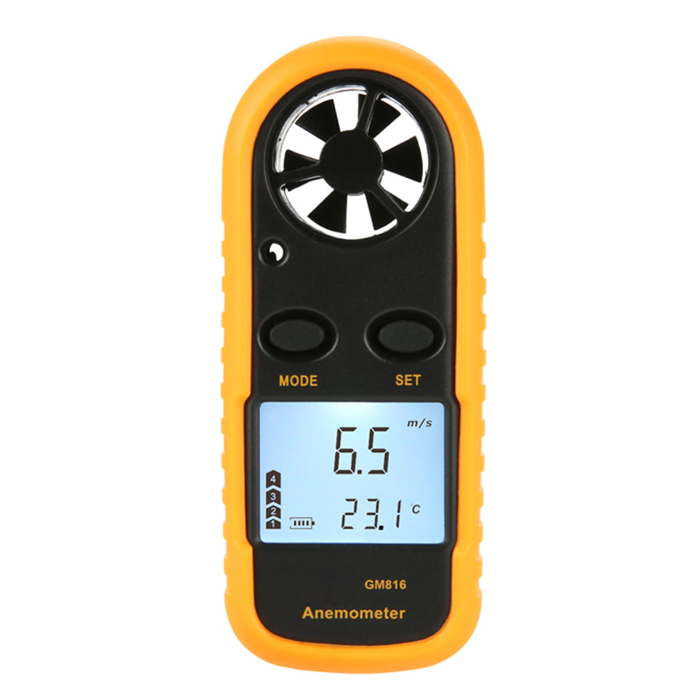 Mini Digital LCD Wind Speed Gauge Air Velocity Meter Anemometer Thermometer 