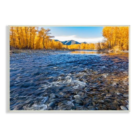 Stupell Industries Serene Babbling Brook Foliage Surrounding Lake Water Photograph Unframed Art Print Wall Art, Design by Steve Smith