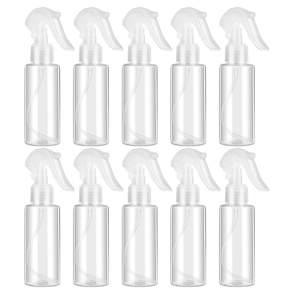 Baluue Set of 10 Clear Refillable Spray Mist Bottles for Perfume, Shampoo, Makeup, Travel, and Storage