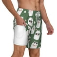 thumbnail image 3 of Picia Alpaca Faces pattern Mens Swim Trunks with Compression Liner Stretch Beach Shorts Quick Dry with Zipper Pockets No-Chafing Board Shorts-X-Large, 3 of 9