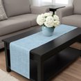 thumbnail image 4 of Light Blue Table Runner 36 Inches,Short Dining Table Runners Dresser Scarves,Farmhouse Vintage Blue Solid Color Modern Kitchen Coffee Tablerunner for Tabletop Party Birthday Holiday Wedding 13"x36", 4 of 8
