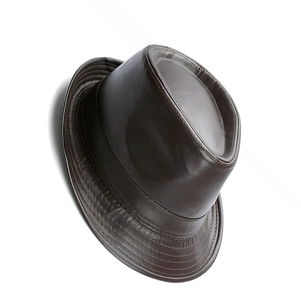 Qarigey Gorras clásicas de cuero para hombres Diseños elegantes para cualquier ocasión Sombrero para todas las estaciones para hombres Sombreros marrón