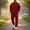 Wine, variant on Men's 2 Piece Loose Fit Crewneck Tracksuit Set, Long Sleeve Pullover Sweatshirt & Drawstring Sweatpants with Side Pockets, Workout Running Activewear Outfit