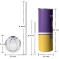 thumbnail image 4 of Minnesota 20oz Customs stainless steel Insulated tumbler with Lid and Straws, Personalized football gifts for fans, Travel Cup Adds Your Name and Number, 4 of 4