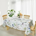 thumbnail image 2 of Spring Summer Tablecloth Spillproof Floral Rectangle Tablecloth Indoor/Outdoor Stain and Wrinkle Resistant Rectangle Table Cloth for Easter Picnic and Kitchen 60"x84", 2 of 6