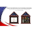 thumbnail image 3 of Small flybold Flag Case for American Veteran Burial Flag - Solid Wood Military Shadow Box, 3 of 7