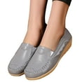 thumbnail image 3 of Vedolay Casual Shoes For Women Women's Platform Loafers Comfortable Fashion Non-Slip Hollow Walking Shoes,Gray 9, 3 of 5
